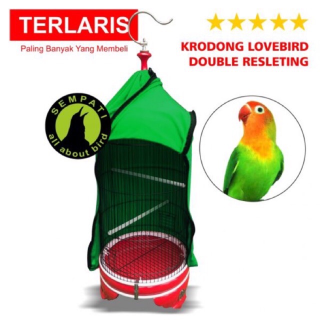 Krodong lovebird - krodong sangkar - sangkar lovebird double sleting