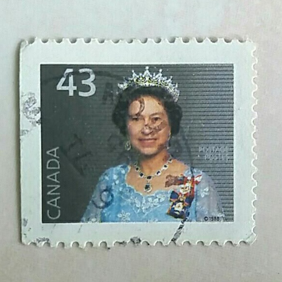 

(AD) Perangko Kanada 1992 Definitives 1985-2000 - Queen Elizabeth II 43c Used