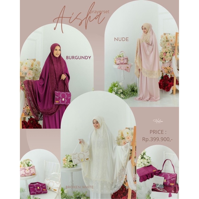 HALWA APPAREL - AISHA PRAYER SET - MUKENA PREMIUM