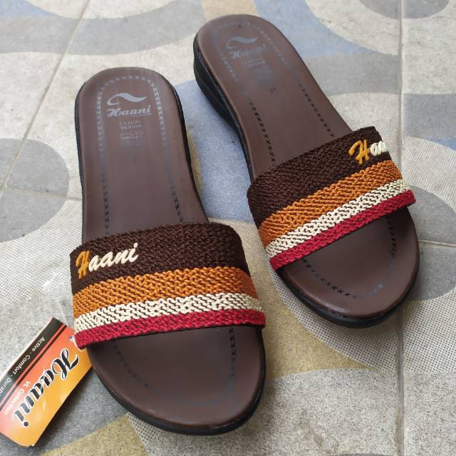  Sandal  slop cewek turki  coklat C 01 Shopee Indonesia