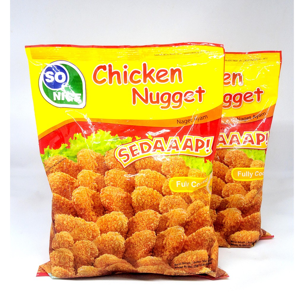 So Nice Chicken Nugget Sedap Full Cooked Kemasan 500 grm