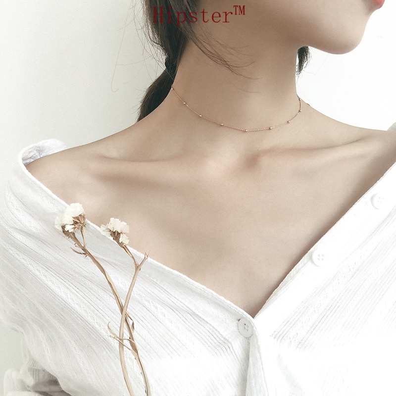 Short And Simple Personality All-Match Cold Choker Clavicle Chain