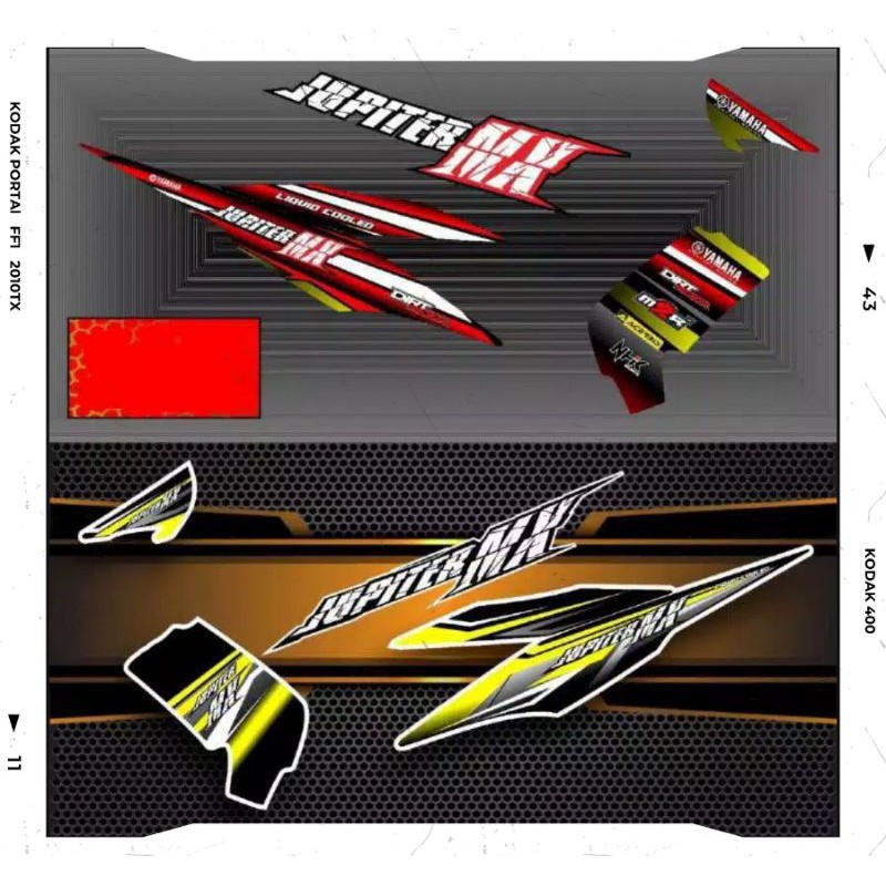 Striping Jupiter MX Old / Lama 135 Variasi Sticker Stiker