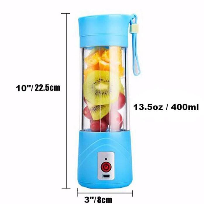 BLENDER USB MINI PORTABLE CHOPER MINI JUICER BUAH JUICE CUP BLENDER MINI POTABEL JUS 6 MATA PISAU CHARGER