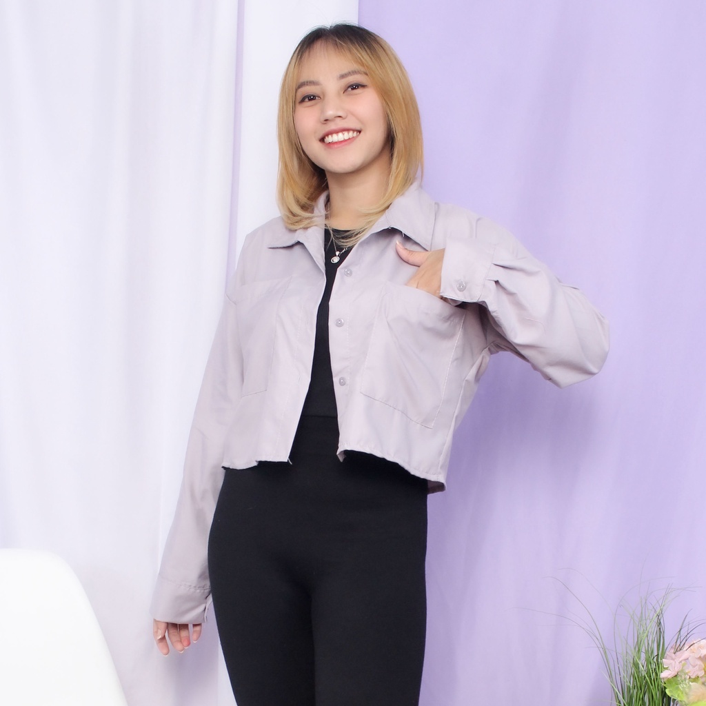 RX Fashion - Kemeja Gita Rami Basic / KEM TASA / GIOMI LINEN RAMI SHIRT - BN-ABU