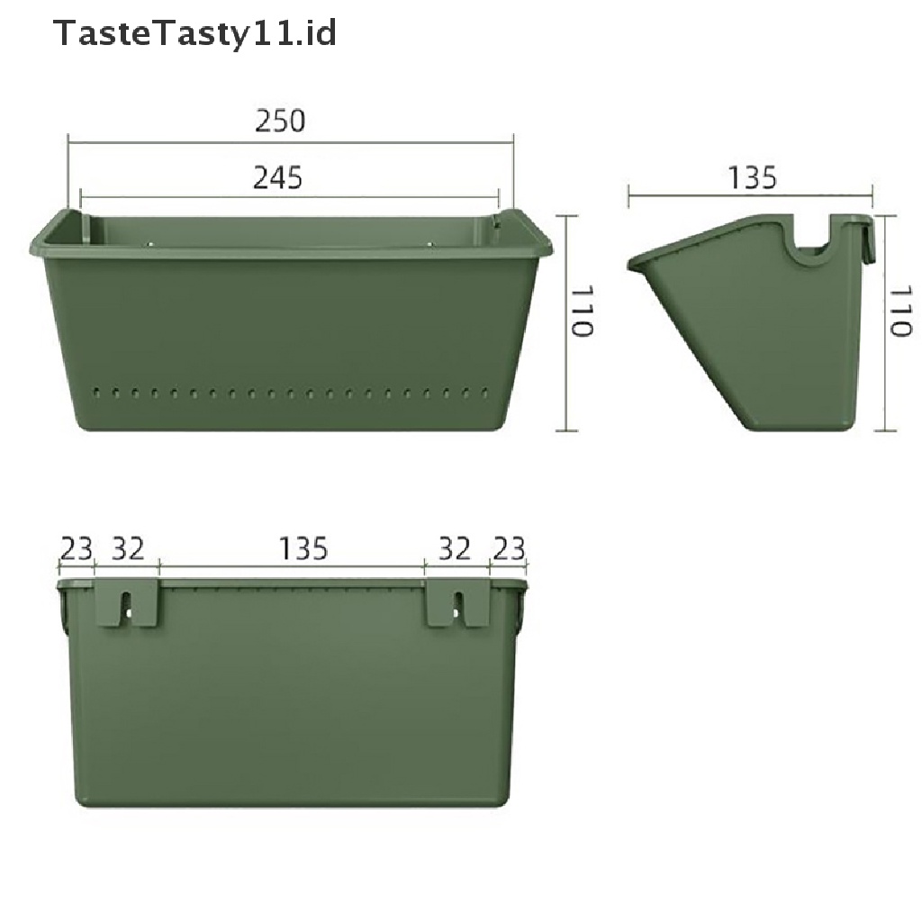 【TasteTasty】 Garden Outdoor Plant Wall Flower Pot Container Wall Hanging Vertical Green .