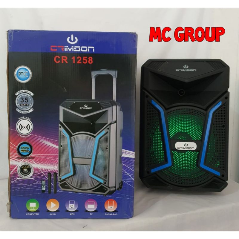 Speaker meeting portable WIRELESS CRIMSON 12 inch CR 1258 ORIGINAL