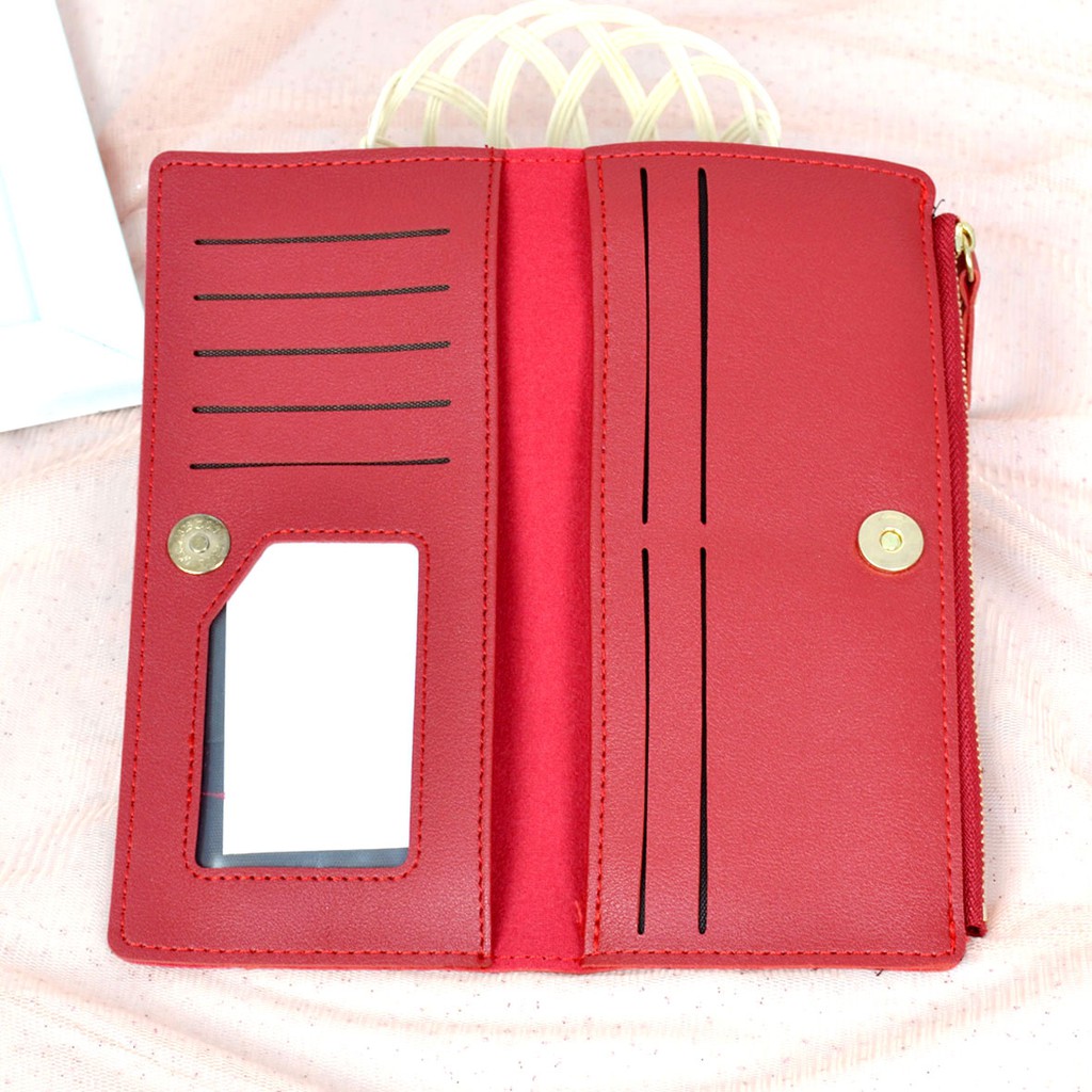 Dompet panjang wanita pendek multi-fungsi lipat dompet 2413-3