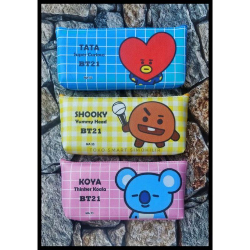 

Tepak Pensil/Tempat Pensil/Tepak Pensil BT21 & Emoticon Line