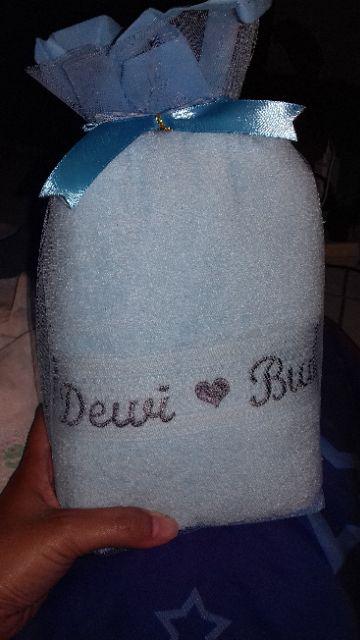 70x140 Satuan 1baris  Bordir/handuk Bordir Satuan Bordir Text 1 Baris/kado Handuk/seserahan Nikah