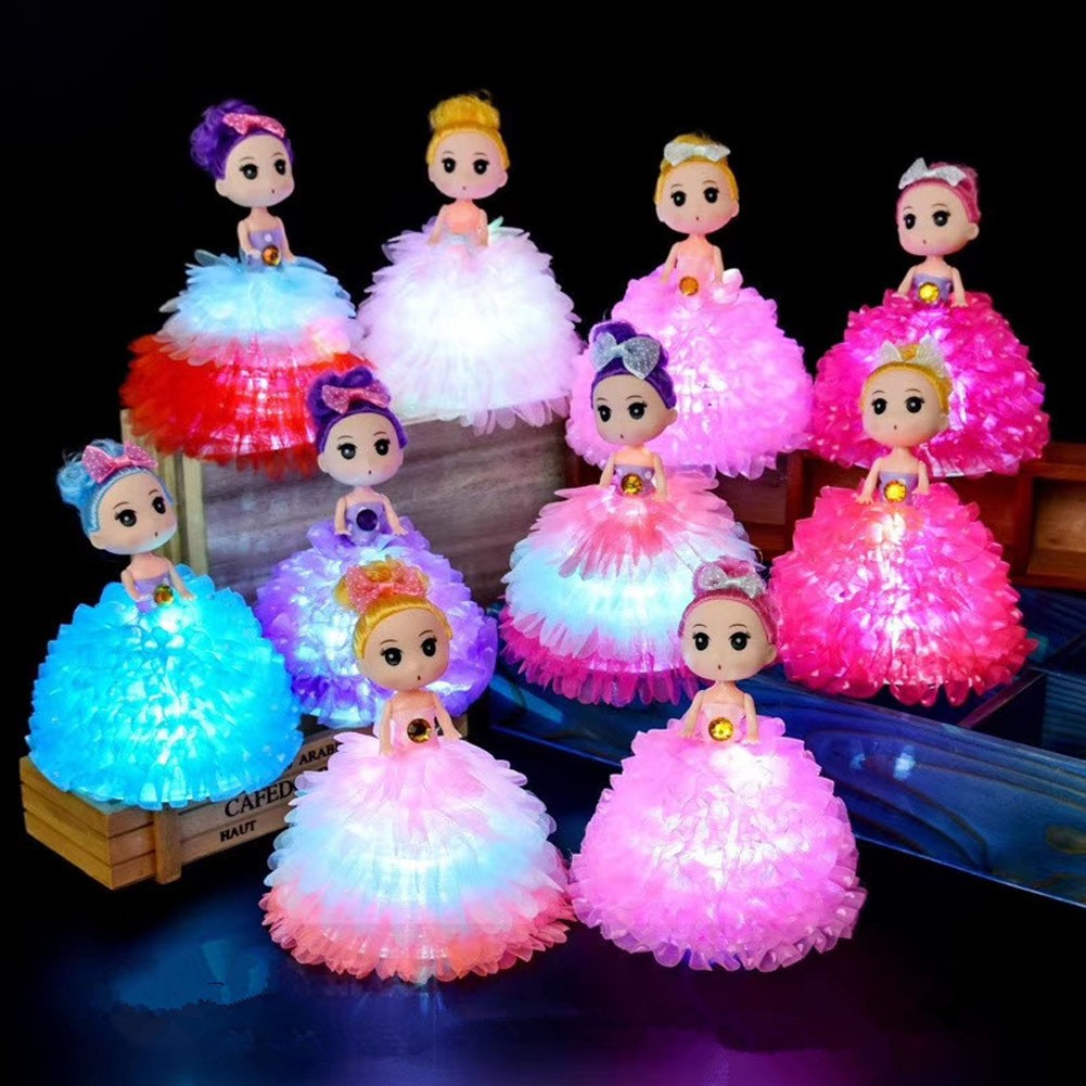 Boneka Princess Elektrik dengan Lampu LED Menyala untuk Mainan Edukasi Anak