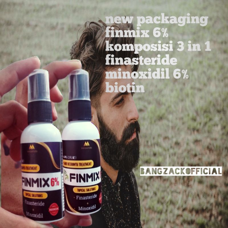 finmix minoxidil 6% penumbuh jambang rambut original