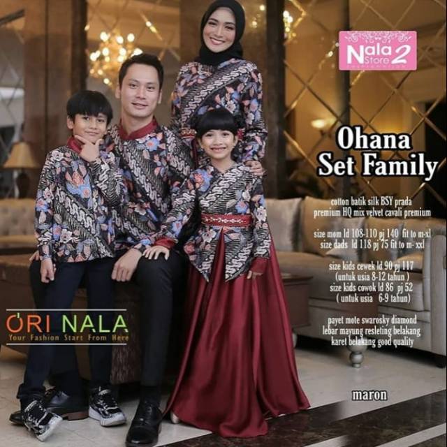 Ohana Set Family ori Berlabel NalaStore
