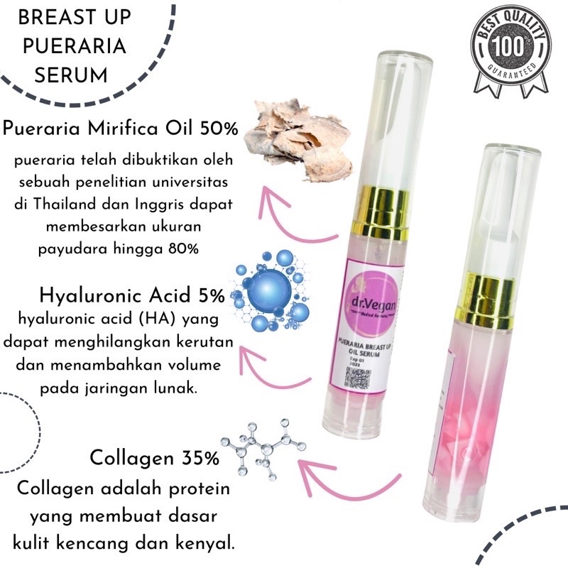 OIL SERUM BREAST UP || BOOST UP PEMBESAR PAYUDARA PUERARIA MIRIFICA||SERUM PENGENCANG BESAR PAYUDARA
