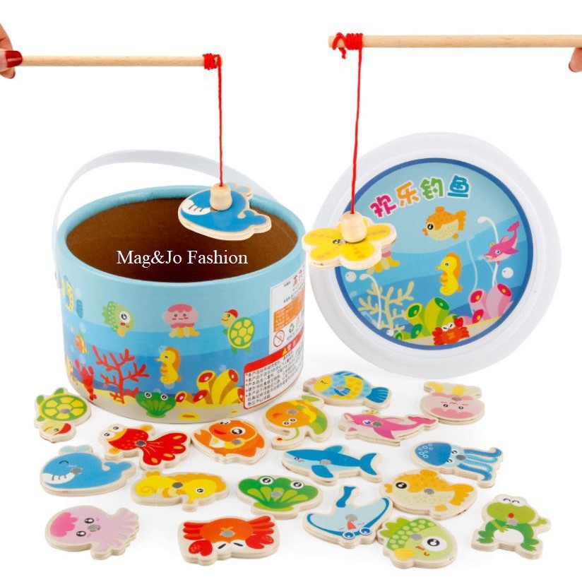 Mainan Pancing ikan kayu +box