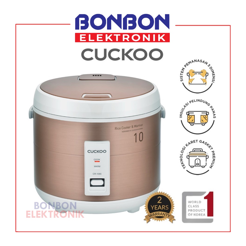 CUCKOO Rice Cooker Brown Mechanical CR-1065/BR 1.8L No.1 In Korea