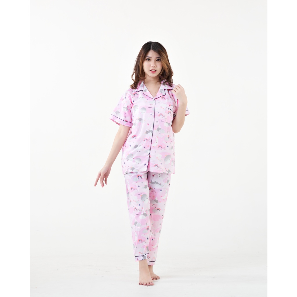 IZANY Piyama CP allsize Celana Panjang KATUN EROPA PREMIUM banyak variasi-CLOUDY PINK KP LIST