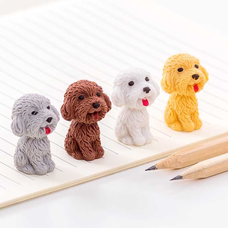

Penghapus pensil bentuk anjing poddle lucu