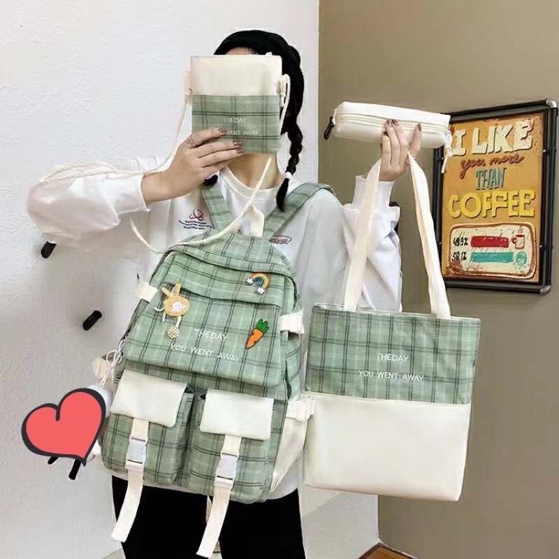TAS RANSEL ANAK PEREMPUAN SEKOLAH impor SD SMP SMA SET 4 ORIGINAL J