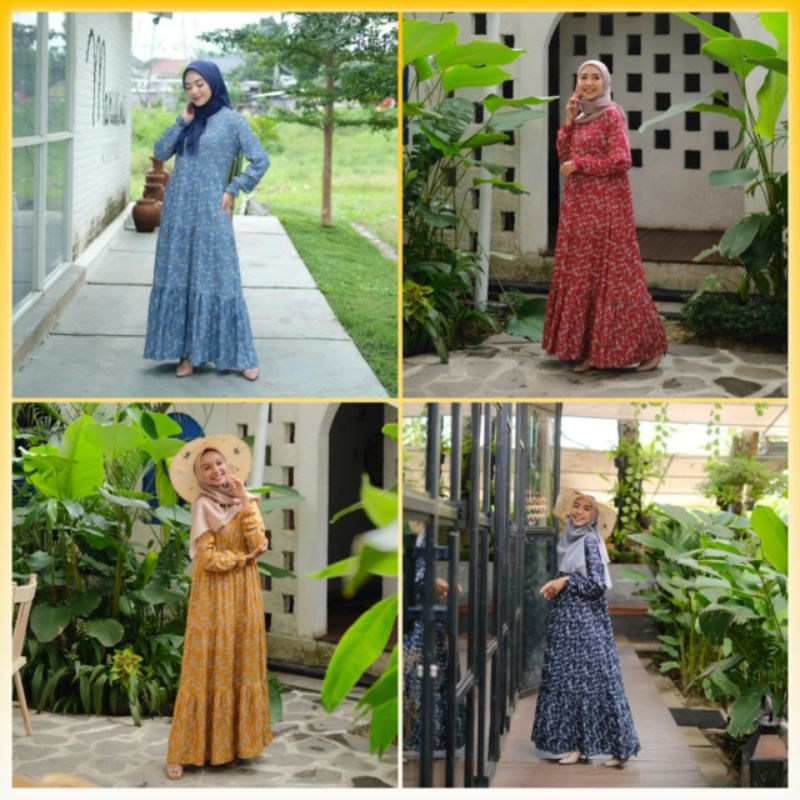 Kinara Series Homedress Katun Rayon Viscose Premium Baju Gamis Wanita Muslim Jumbo Busui Friendly
