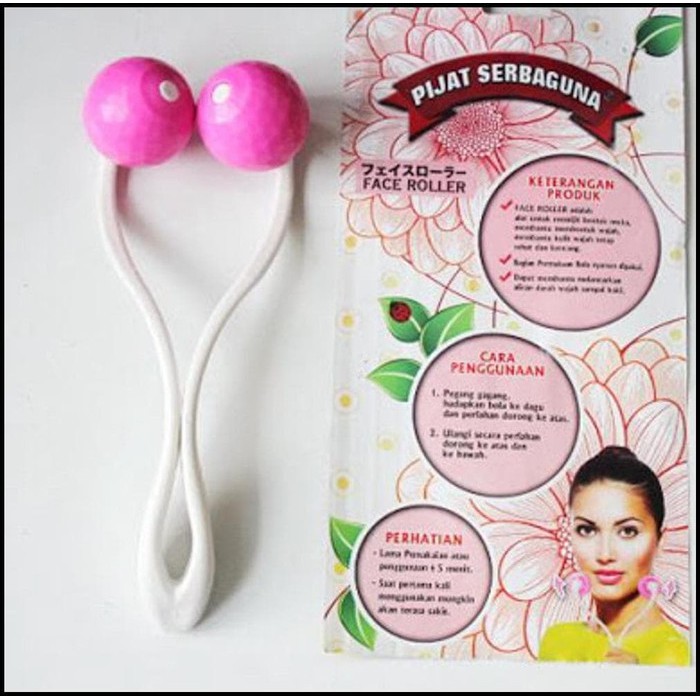 Face Roller Alat Pijat Wajah Dagu Face Up Roller Massager Unik Antik - Random Colour