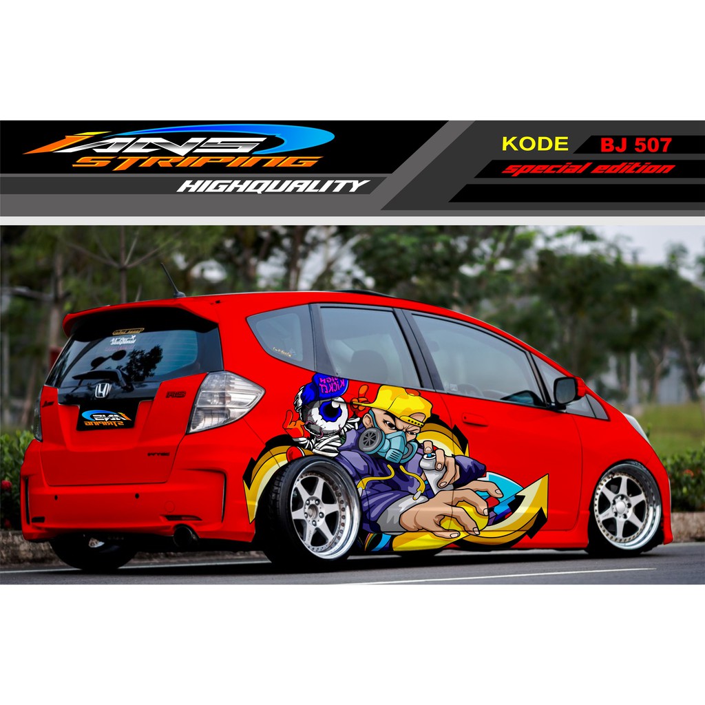 DECAL STICKER MOBIL BRIO AGYA JAZZ VIOS SEDAN / STICKER MOBIL / DECAL MOBIL / STICKER VARIASI MOBIL