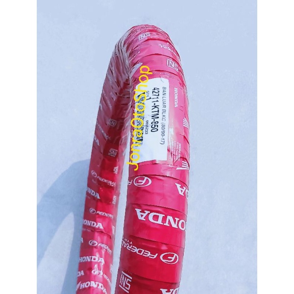 [ ASLI FEDERAL HONDA ] Ban Luar 80/90-17 Ring 17 ( Bukan Tubles )