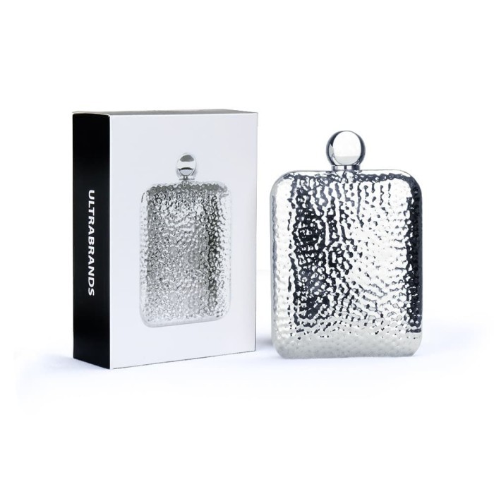 ultra brands x paul smith art edition hip flask silver