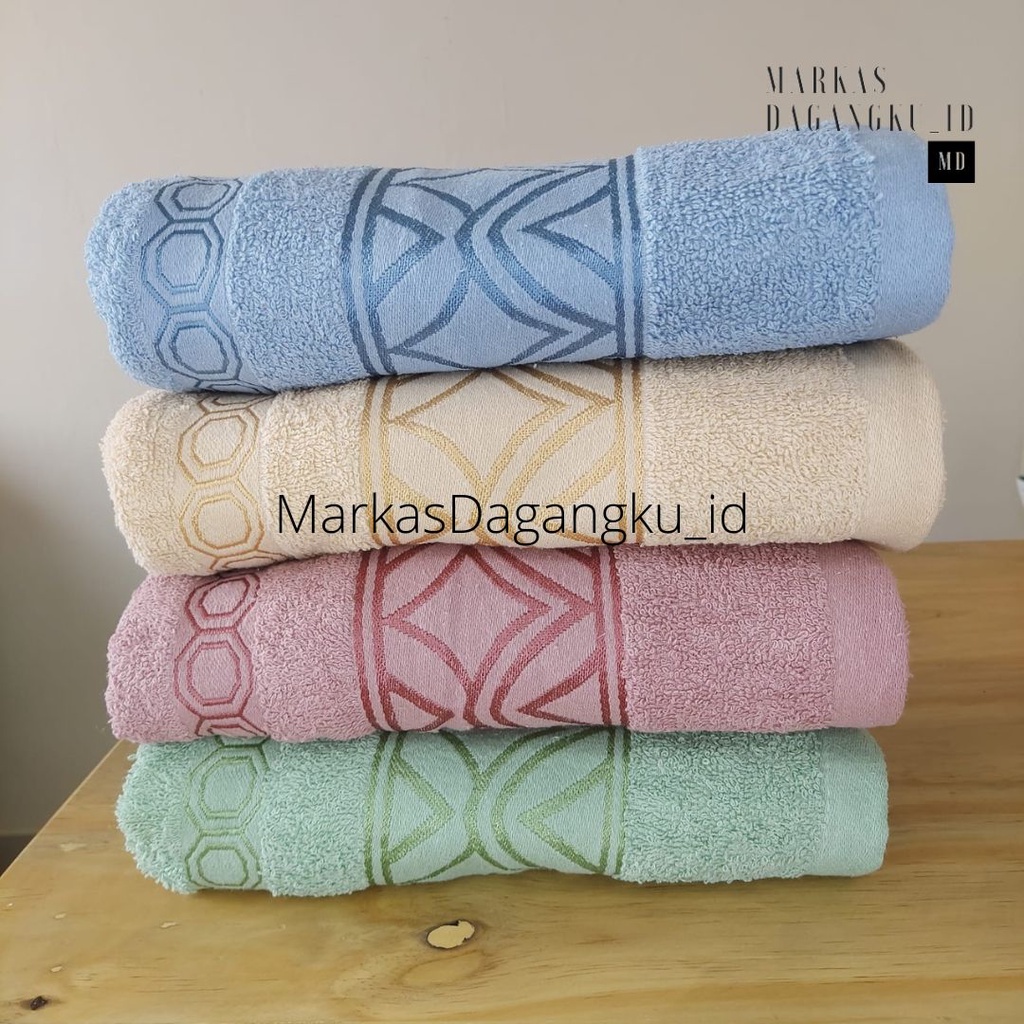 Handuk Mandi Dewasa Bermotif Kotak Bahan Katun Ukuran 80x160 Premium Quality