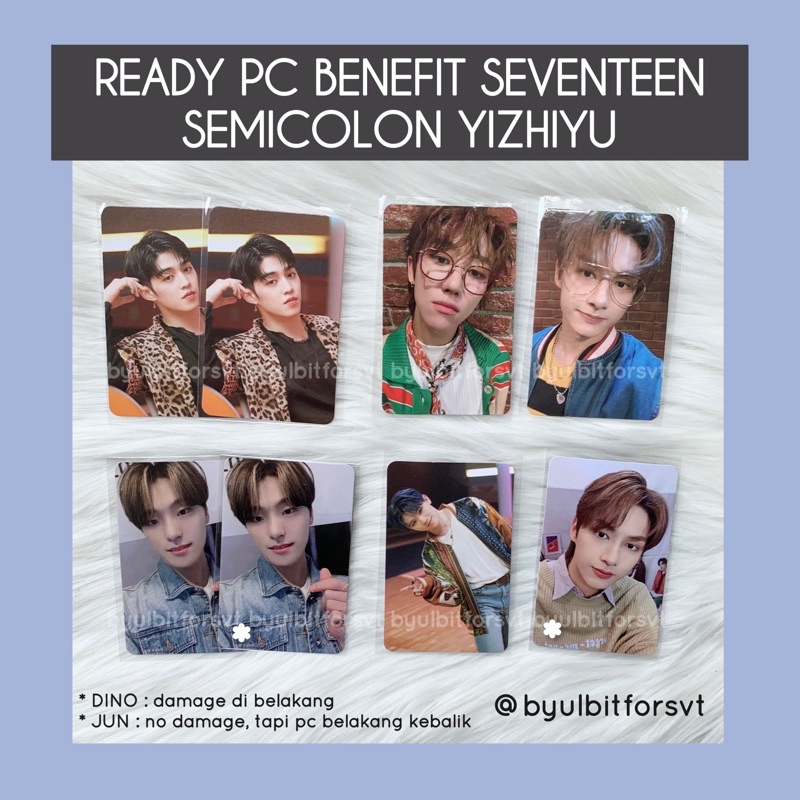 [ READY STOCK ] SEVENTEEN SEMICOLON Yizhiyu China Benefit ( S.Coups Jun Hoshi Woozi The8 VernoDino)