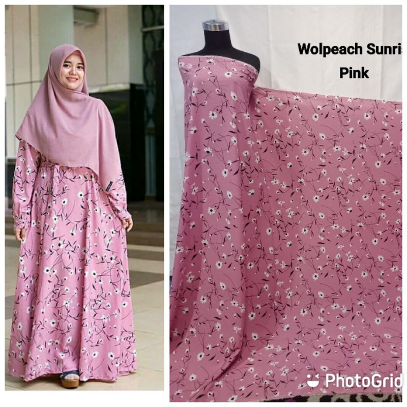 Obral kain Wolfis Monalisa / sunrise / bahan gamis meteran murah / wolpeachc