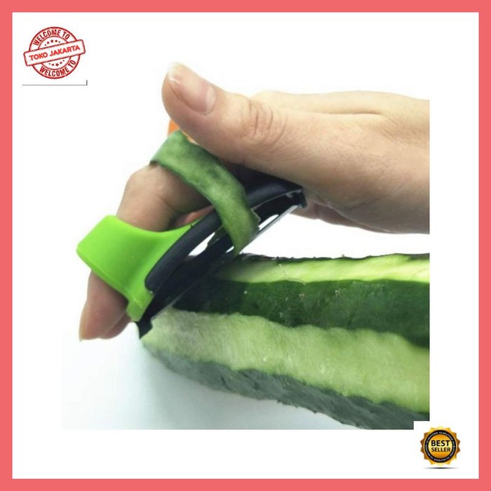 alat pengiris kulit sayur buah finger peeler pisau stainless praktis