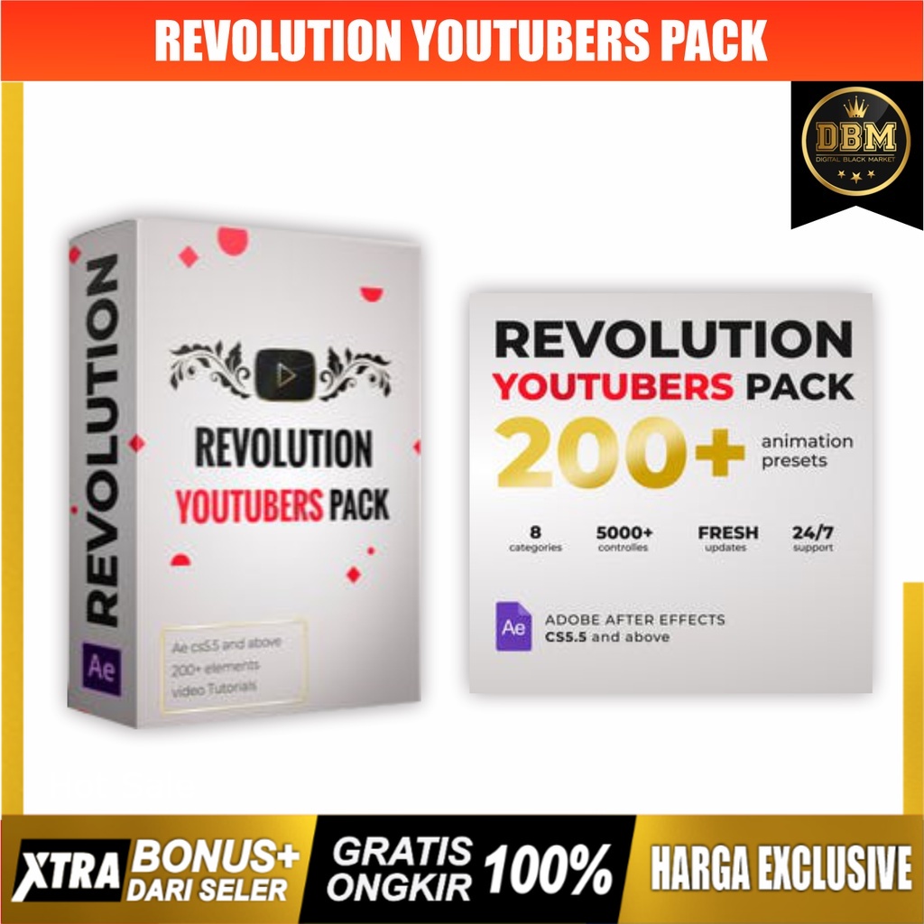 Revolution Youtubers Pack - After Effects Project Files