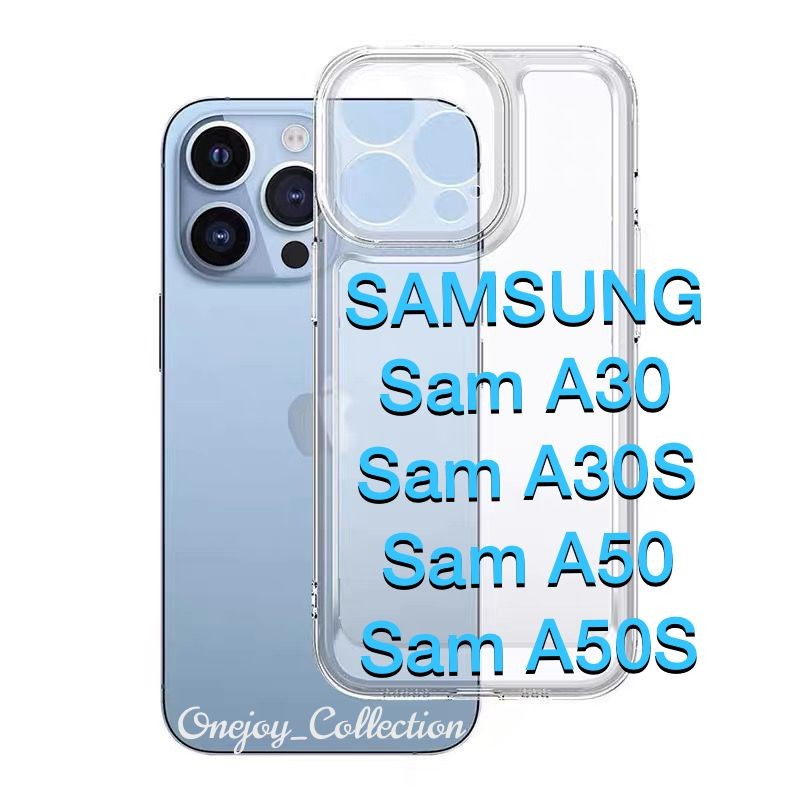 SPACE CASE SOFT TPU CLEAR CASE SAMSUNG GALAXY A30 A30S A50 A50S FULL PROTECTOR CAMERA SOFT CASE 1.6MM BENING