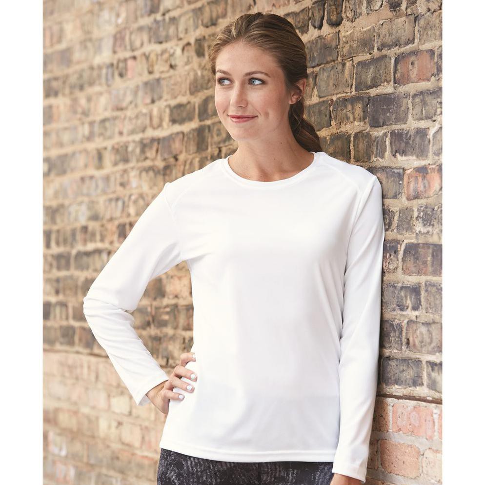 LENGAN PANJANG CEWEK KAOS LADIES warna PUTIH - seymu