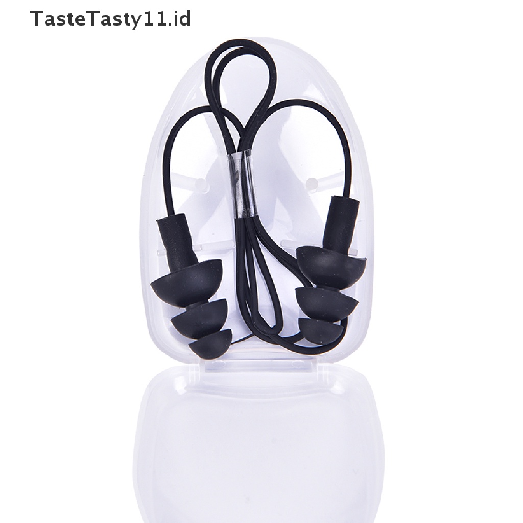 (TasteTasty) Earplug Penutup Telinga Bahan Silikon Untuk Berenang / Olahraga Air