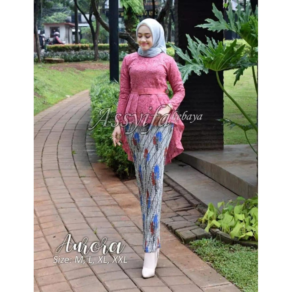 Setelan Kebaya Modern Hijab Remaja Style Modis Cantik Brokat/Setelan kebaya wanita rok prisket
