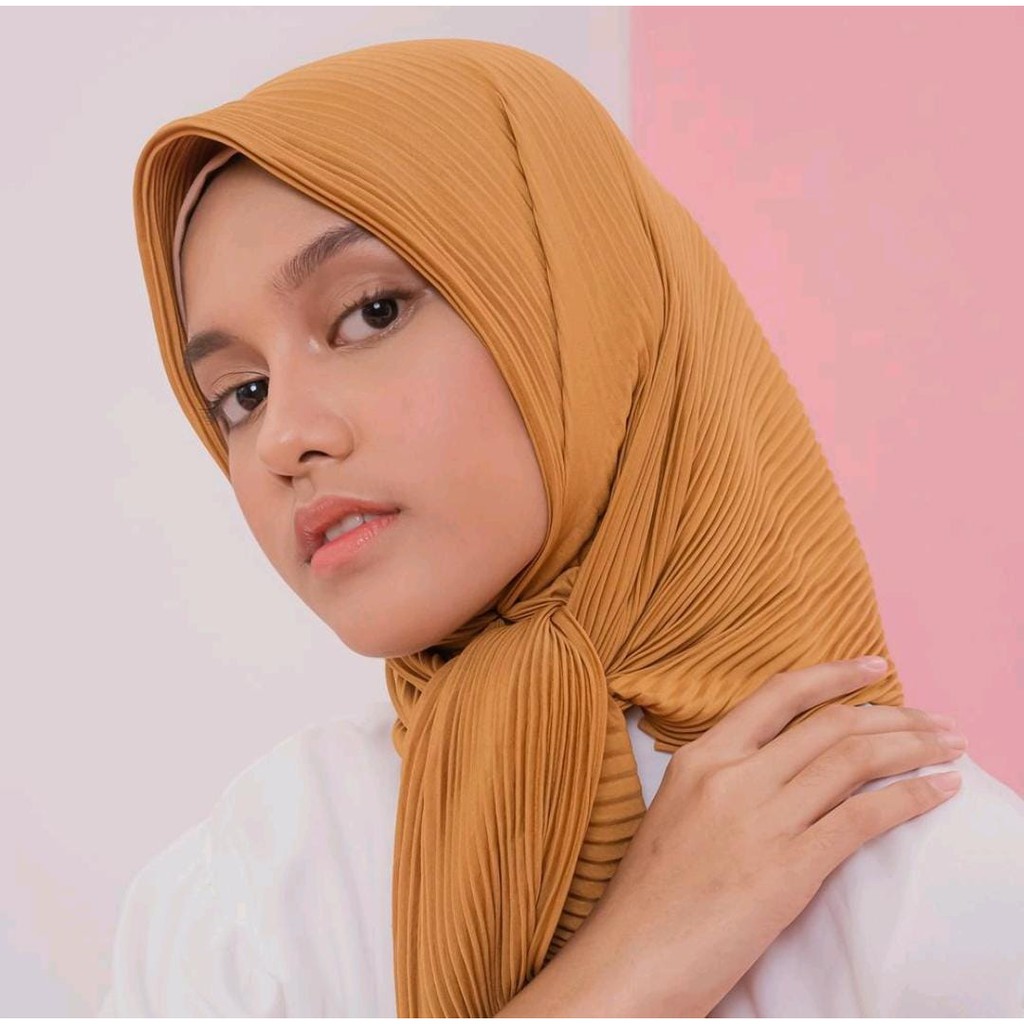 Alny Hijab - Bella Plisket Aurora FInishing Jahit Neci