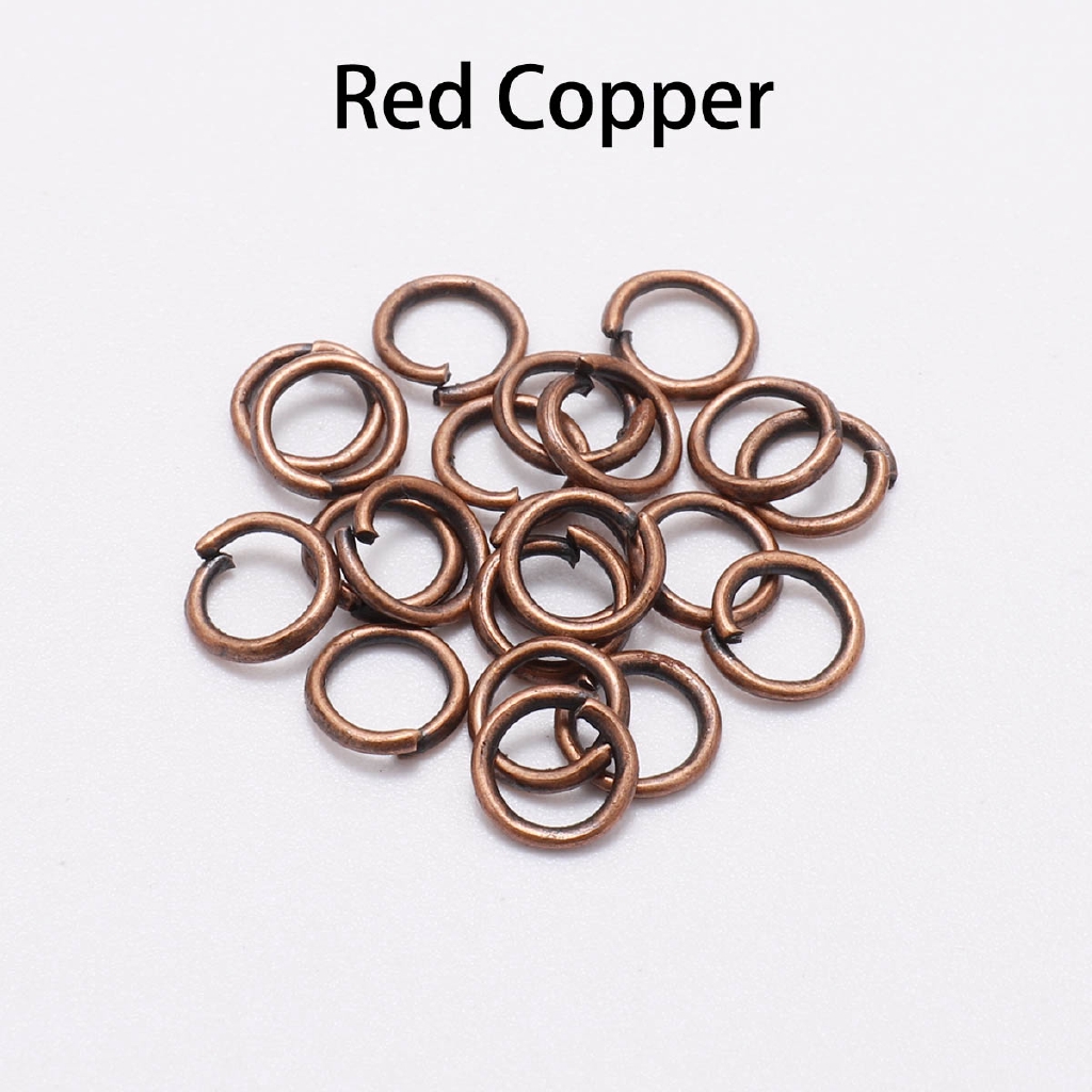 200pcs / Kantong Ring Konektor Split Jump 3 / 4 / 5 / 6 / 7 / 8 / 10 / 12 / 14 / 16 / 18 / 20mm Warna Silver / Gold / Bronze Untuk Membuat Perhiasan Diy