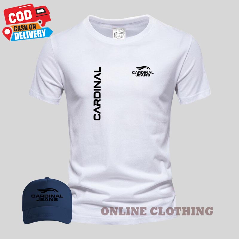 BELI BAJU GRATIS TOPI...!!! Kaos Distro Lengan pendek / Tshirt Distro Logo Cardinal Jeans Text Hitam / Kaos Pria Dan Wanita Premium Quality-5