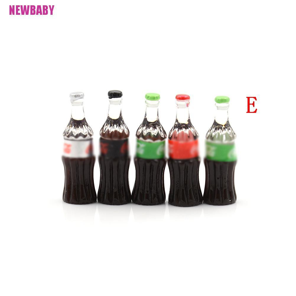 (NEWBABY) 5pcs / Set Mainan Miniatur Minuman / Susu / Bir Untuk Aksesoris Rumah Boneka Barbie