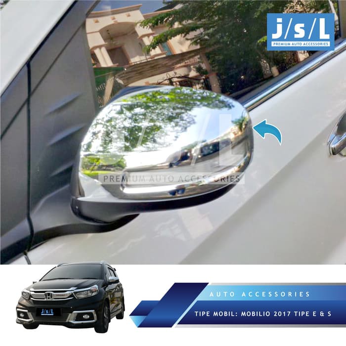 Aksesoris Mobil Mobilio 2017 Mirror Cover Chrome Tipe S dan E/Aksesoris Honda Mobilio  Murah