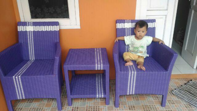 Kursi Teras Rotan Model Hawai