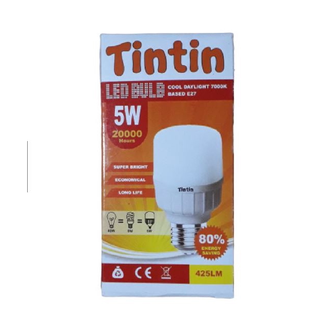 Tintin Lampu LED 5 Watt Super Terang Dengan Cahaya LED Paket 10 PCS