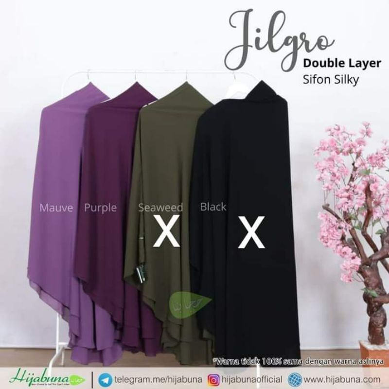 Khimar jilbab hijabuna sifon double layer