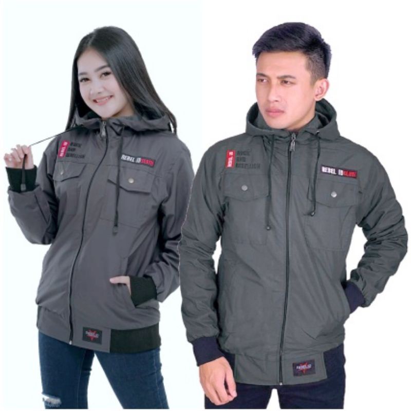 TERMURAH Jaket Semi Parka Unisex / Jaket Pria Wanita Original  /Jaket Winbreaker / Jaket Olahraga / jaket Running Joging lari M L XL XXL