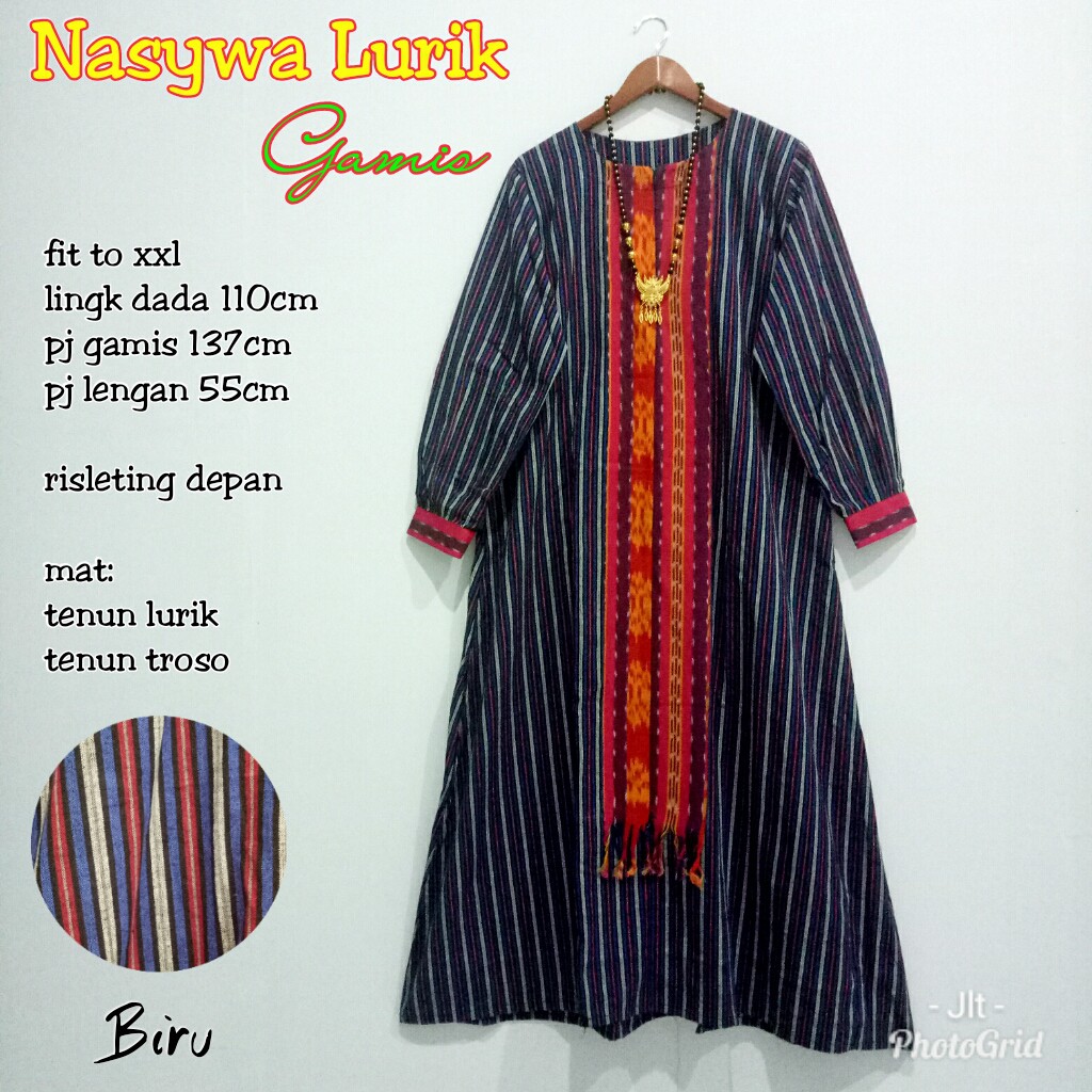 Gamis Lurik Modern - Jilbab Gucci