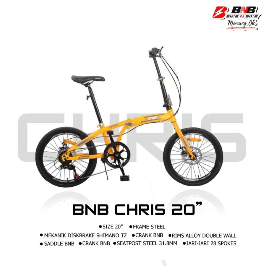 SEPEDA LIPAT / FOLDING BIKE BNB CHRIS 20 20"
