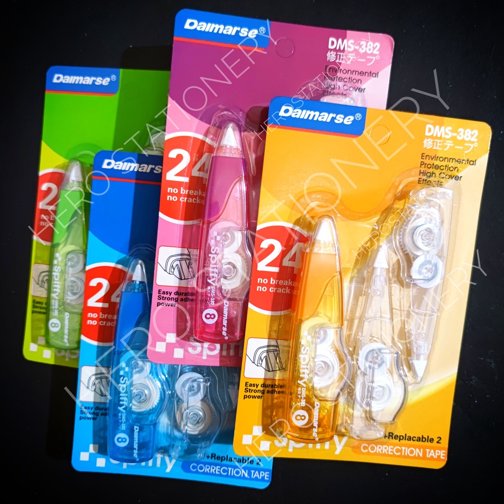 

Daimarse correction tape dengan 2 refill DMS-382