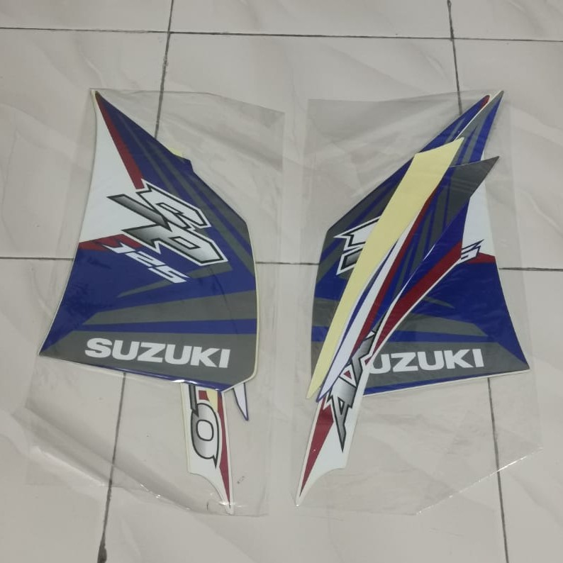 Stiker Bodi Lis Body Striping Shogun Axelo Putih Biru